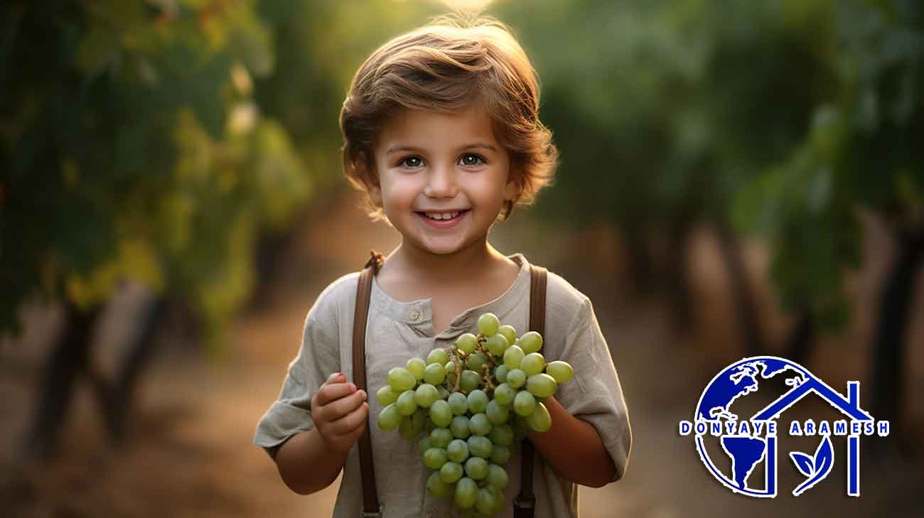 فواید انگور برای کودکان در زمستان