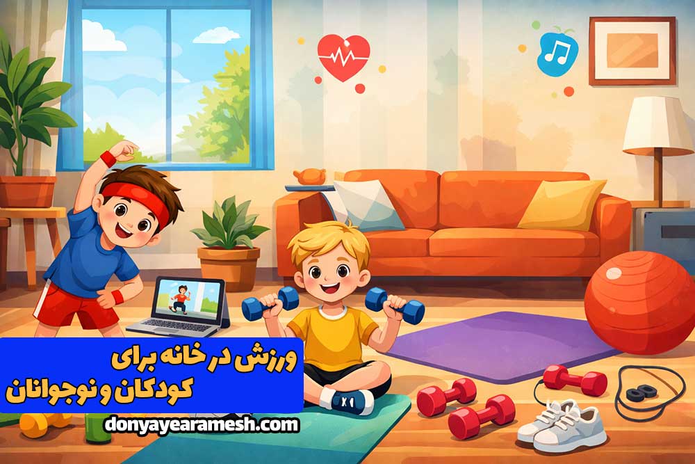 ورزش در خانه برای کودکان و نوجوانان